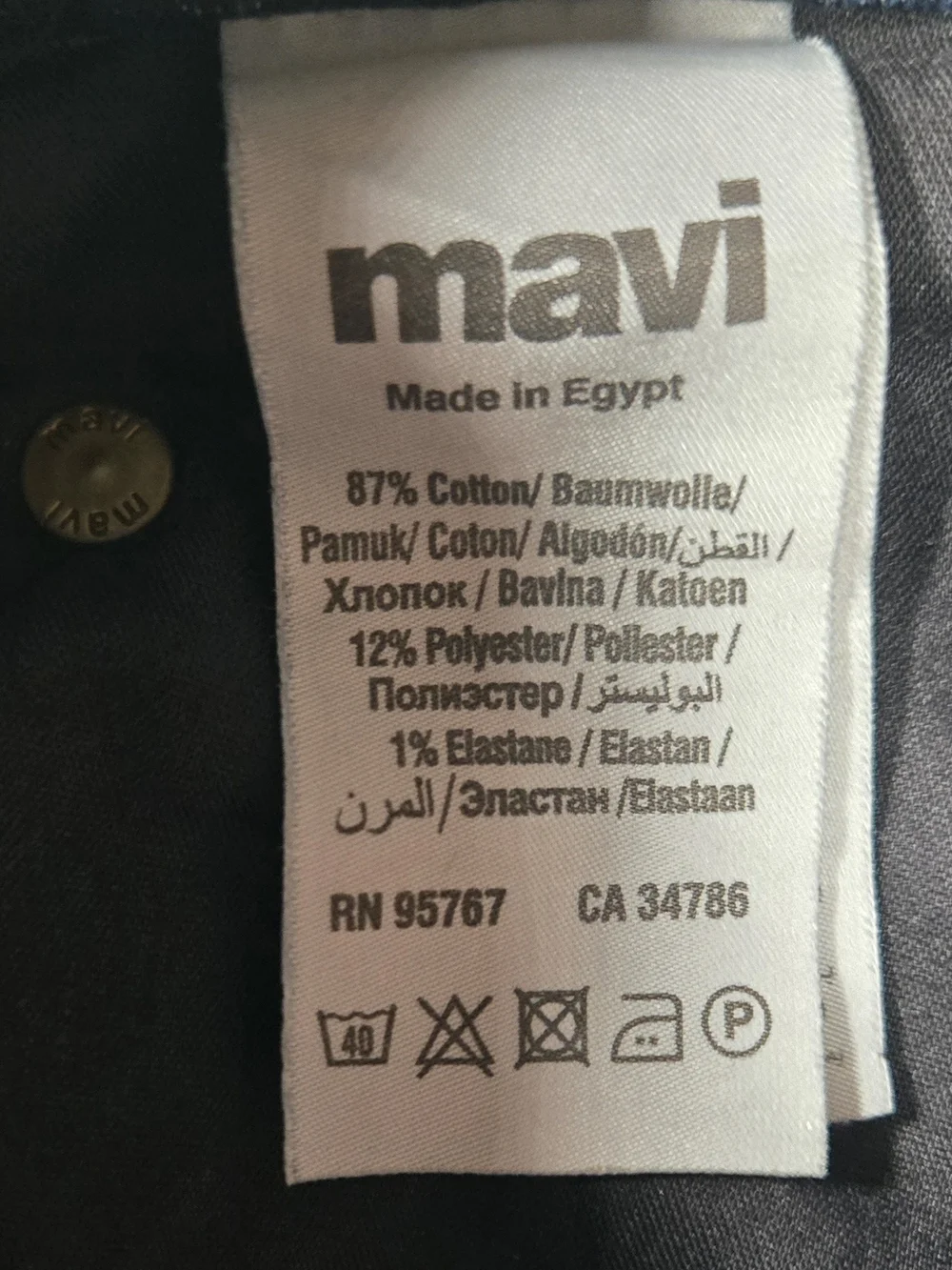 Mavi Men's Dark Blue Straight Leg Jeans